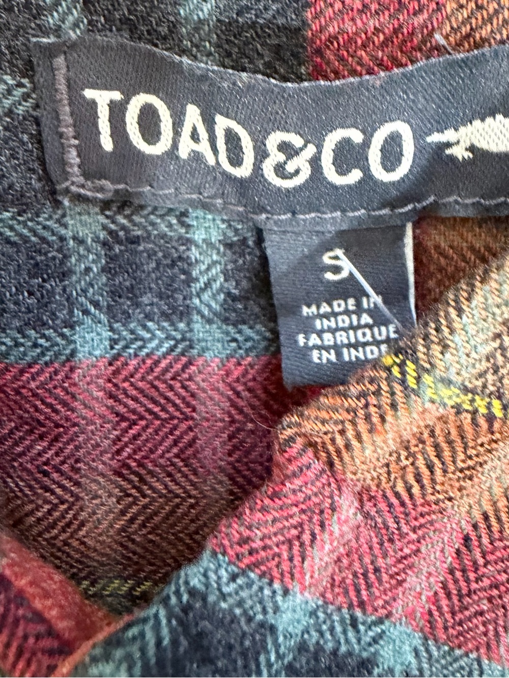 Toad&Co Plaid Shirt Dress in Rust, Olive & Navy - Picture 9 of 11